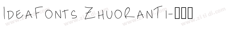 IdeaFonts ZhuoRanTi字体转换